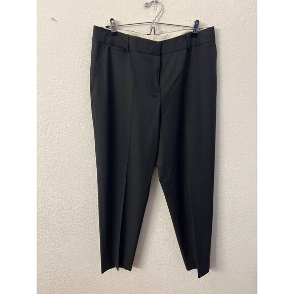 Lafayette 148 New York black career stretch pants women size 14 - Picture 1 of 6